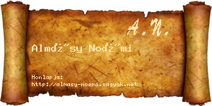 Almásy Noémi névjegykártya