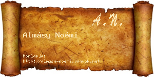 Almásy Noémi névjegykártya